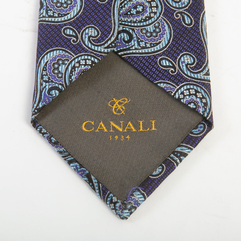 Canali 1934 Purple Paisley Tie