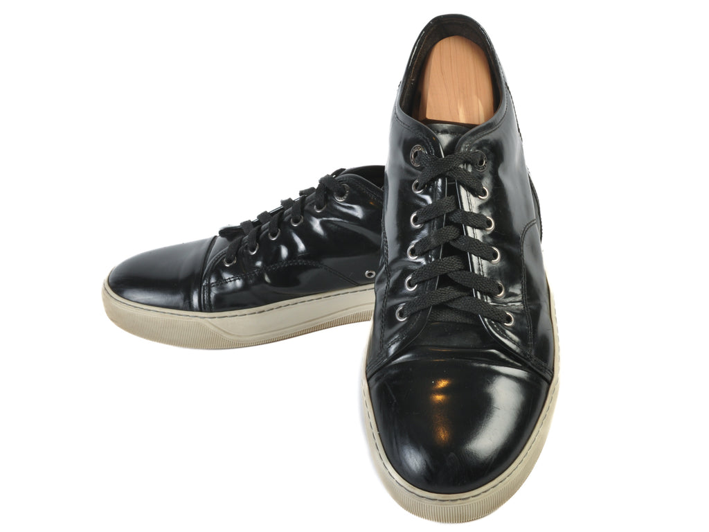 Lanvin Black Patent Leather Sneakers