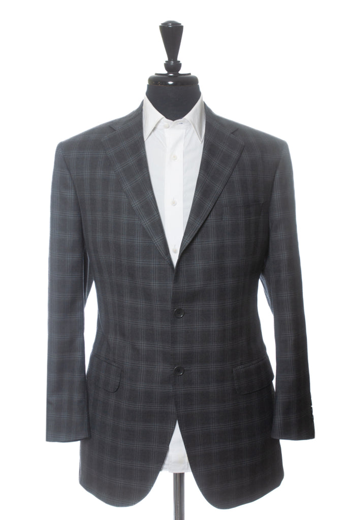 Coppley Grey Check Holland & Sherry Super 130s Worsted Wool Suit