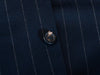 Pal Zileri Navy Blue Pinstripe Cashmere Blend Flannel Slim Fit Suit