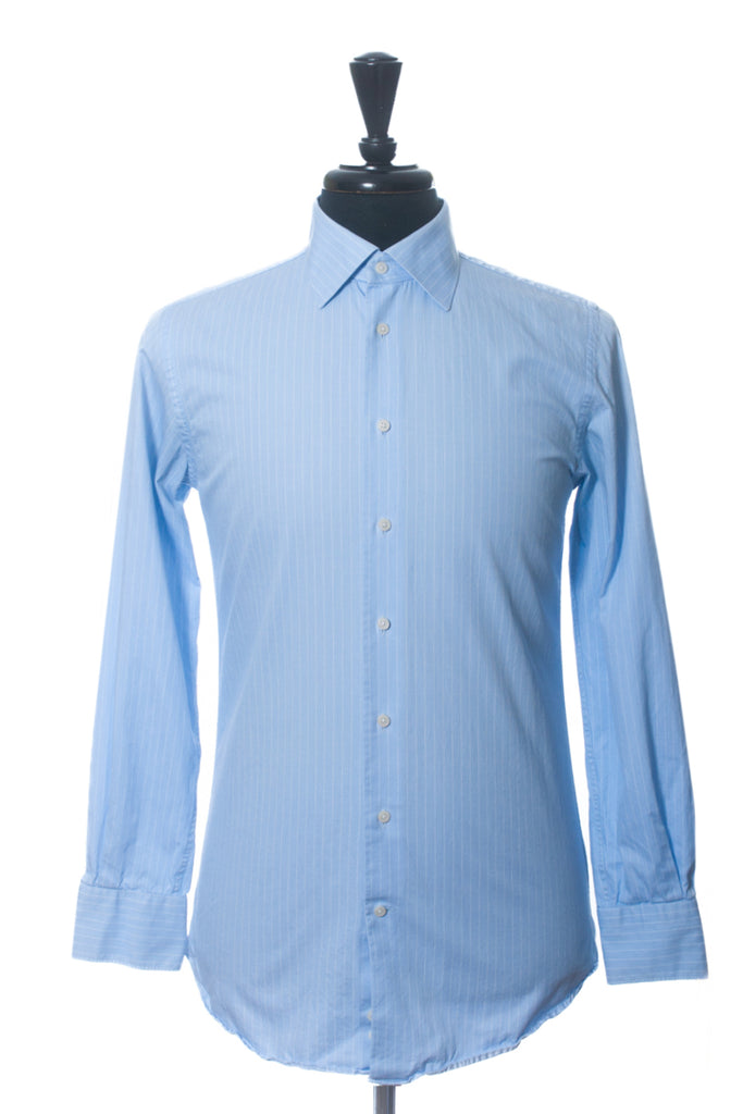SuitSupply Blue Striped Egyptian Cotton Shirt