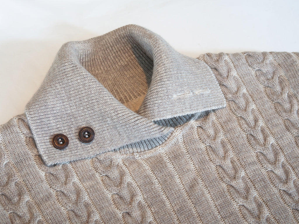 Blue Willi’s Oatmeal Brown Danish Cardigan Sweater