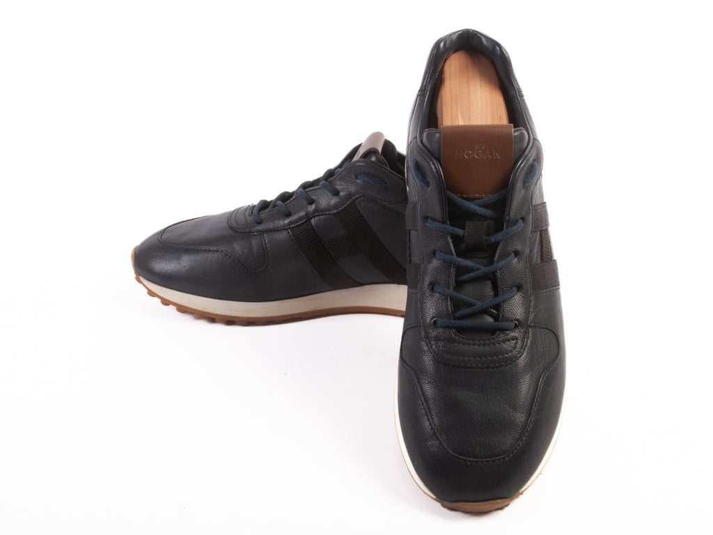 Hogan Blue Leather Sneakers