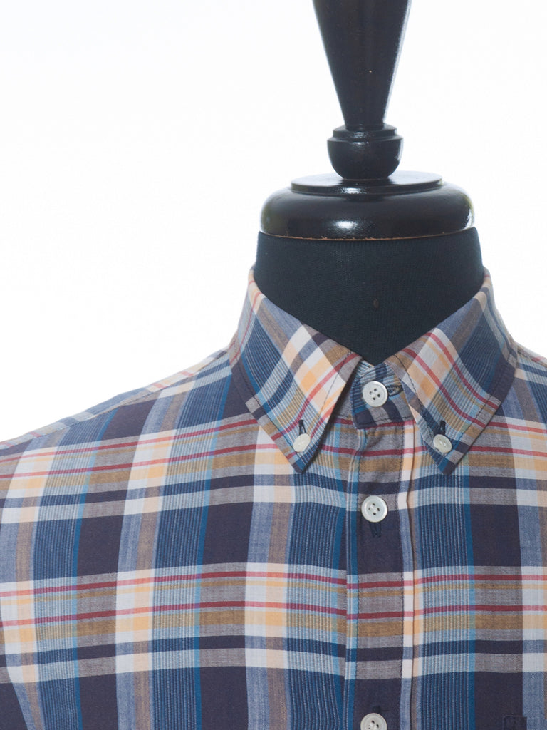 A.P.C. Blue Check Button Down Shirt