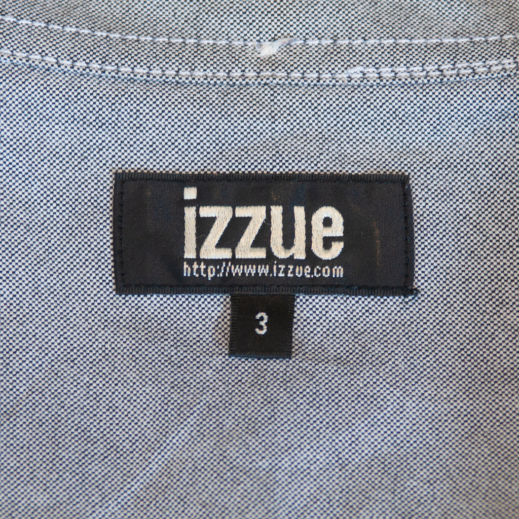 Izzue Japan Grey Patchwork Oxford Shirt