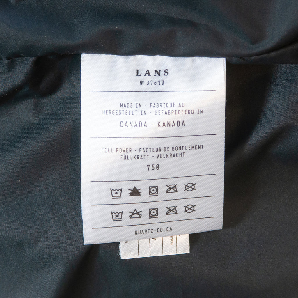 Quartz Black Lans Lightweight 750 Fill Down Jacket