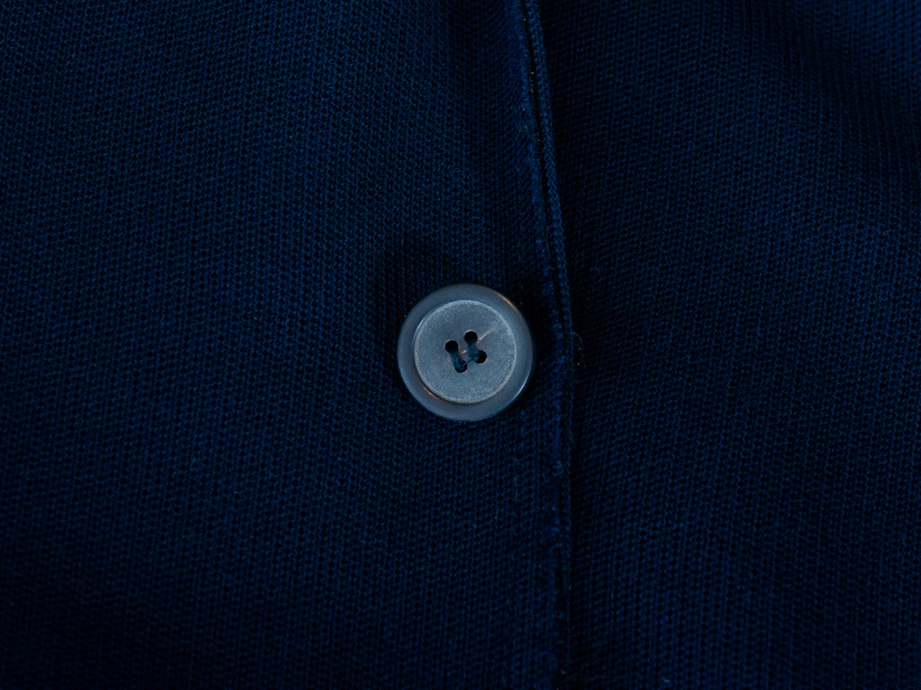 Lanvin Navy Blue Reverse Seam Knit Blazer