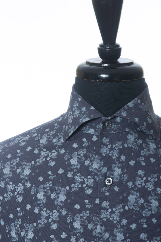 Ordean Grey Floral Print Shirt