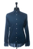 Eton Dark Slate Blue Fine Herringbone Twill Contemporary Fit Shirt