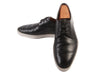 Santoni Black Leather Dress Sneakers