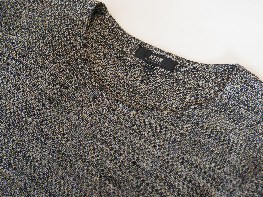 Neuw Sand Brown and Navy Mix Crew Neck Sweater