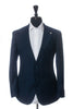 Luigi Bianchi Navy Check Loro Piana Soft Touch Suit