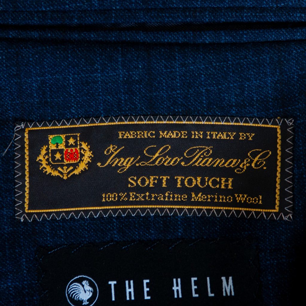 Luigi Bianchi Navy Check Loro Piana Soft Touch Suit