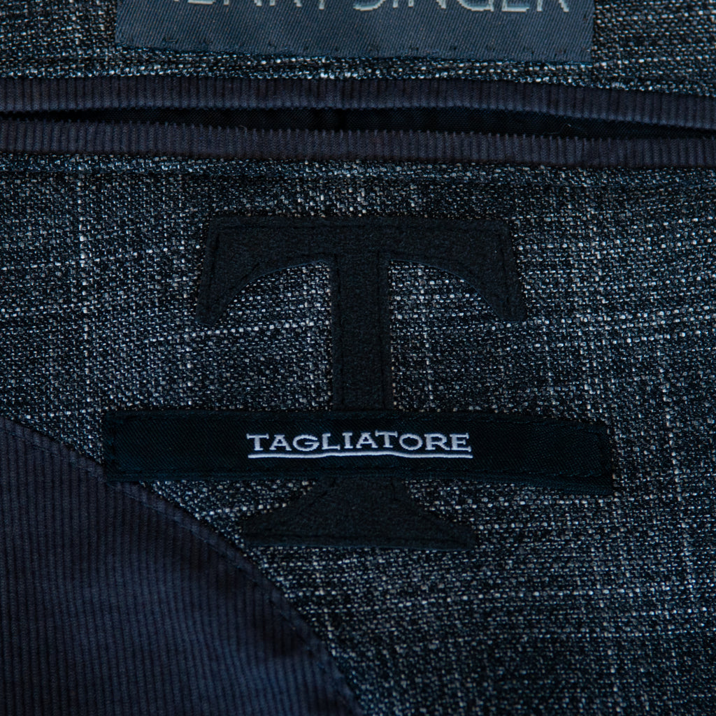 Tagliatore Grey Check Stretch Wool Suit