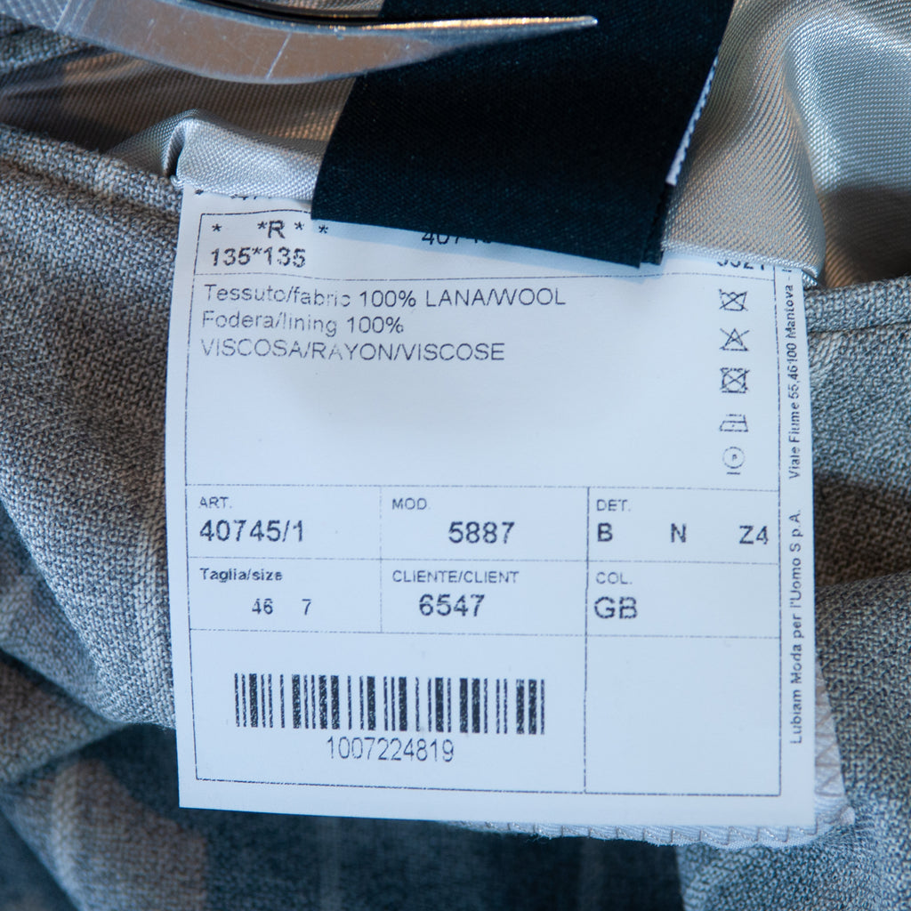 Luigi Bianchi Grey Striped Double Breasted Suit