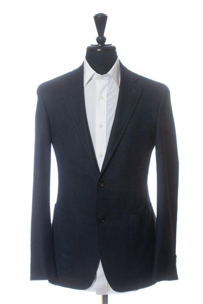 Canali Kei Charcoal Grey Flannel Blazer