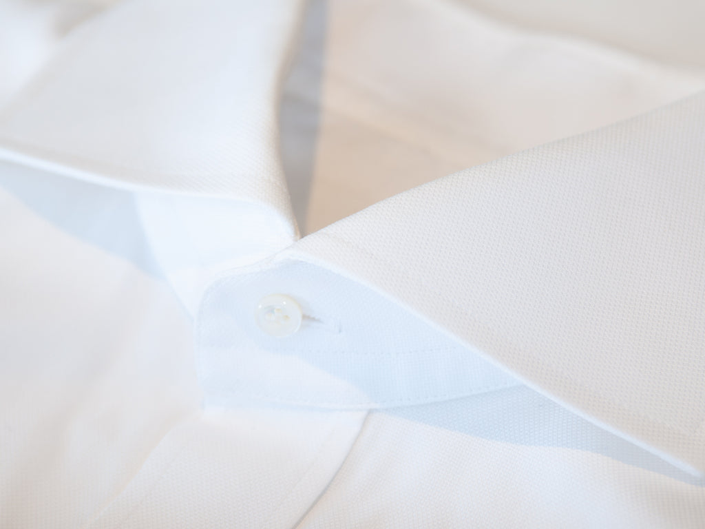 Emanuel Berg White Custom Twill Dress Shirt