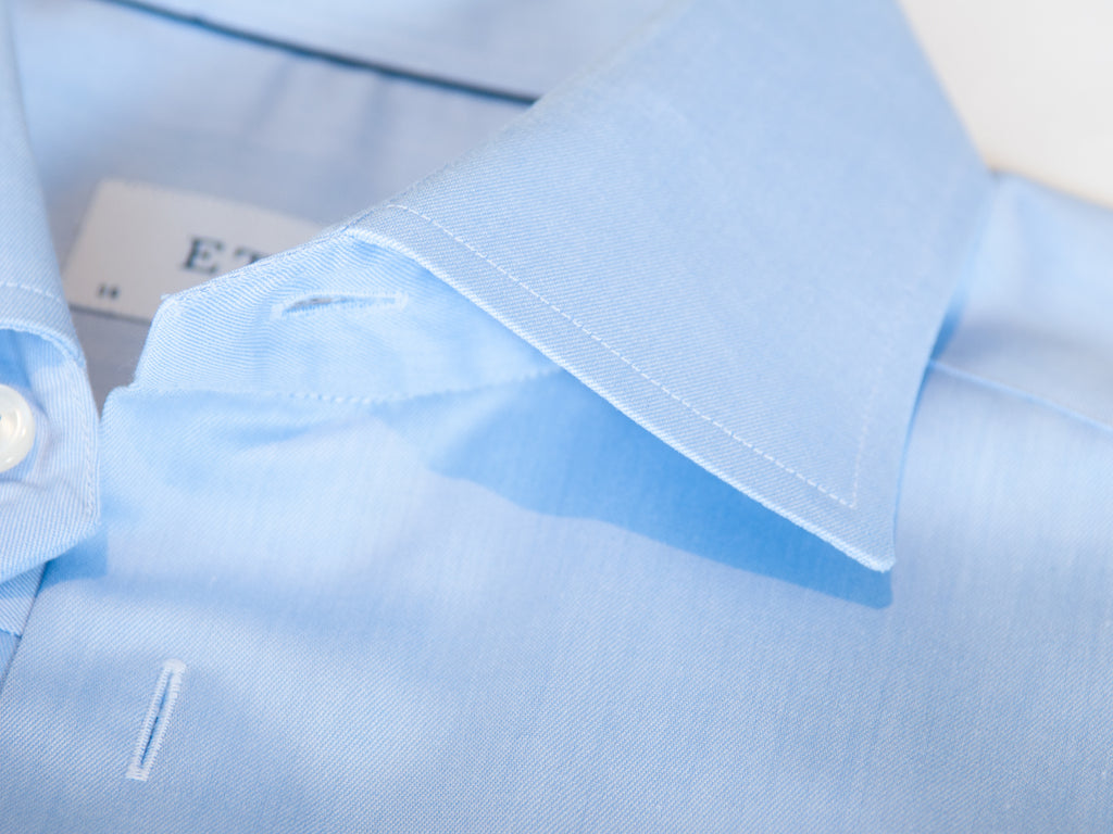 Eton Blue Contemporary Fit Signature Twill Dress Shirt