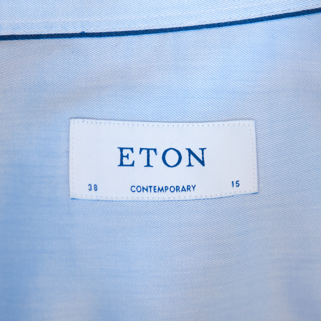 Eton Blue Contemporary Fit Signature Twill Dress Shirt