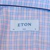 Eton Pink Check Slim Fit Twill Dress Shirt