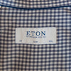 Eton Grey Check Slim Fit Poplin Dress Shirt