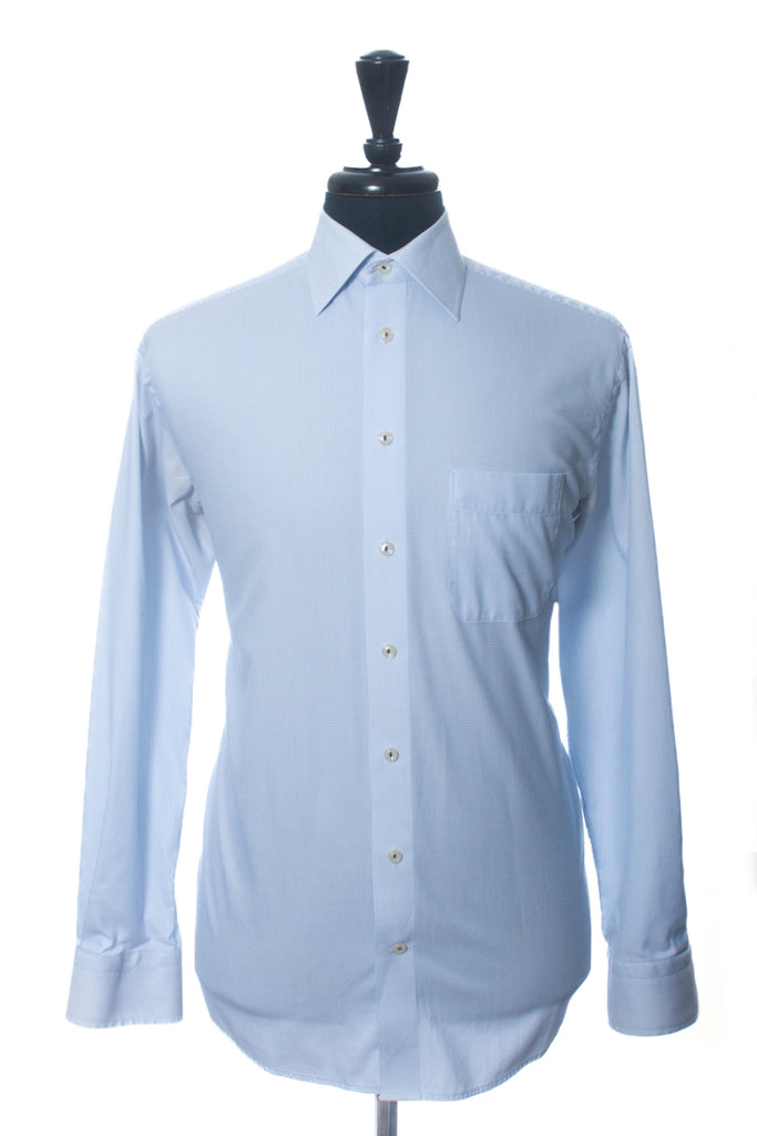 Eton Blue Weave Signature Twill Classic Fit Dress Shirt