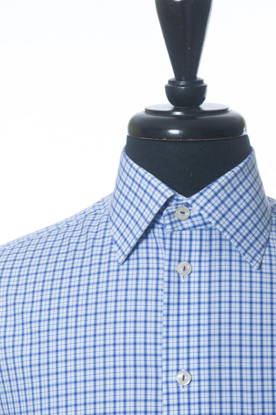 Eton Blue Check Signature Twill Classic Fit Dress Shirt