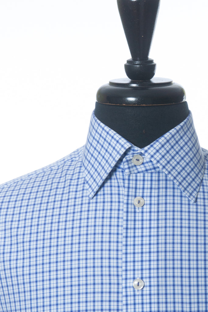 Eton Blue Check Signature Twill Classic Fit Dress Shirt
