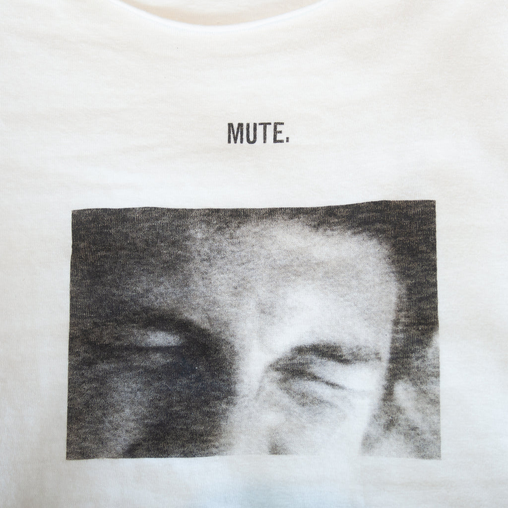 Song for the Mute White Oversize Graphic Print Long-Sleeve T-Shirt