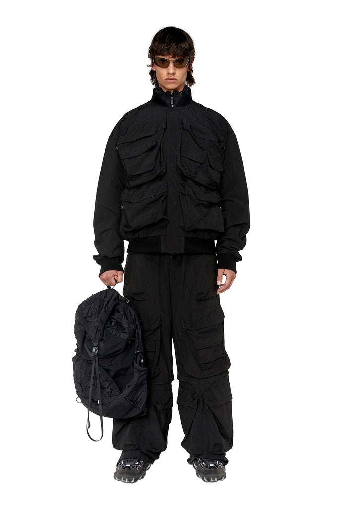 Diesel Black J-Stain-Short Bomber Jacket