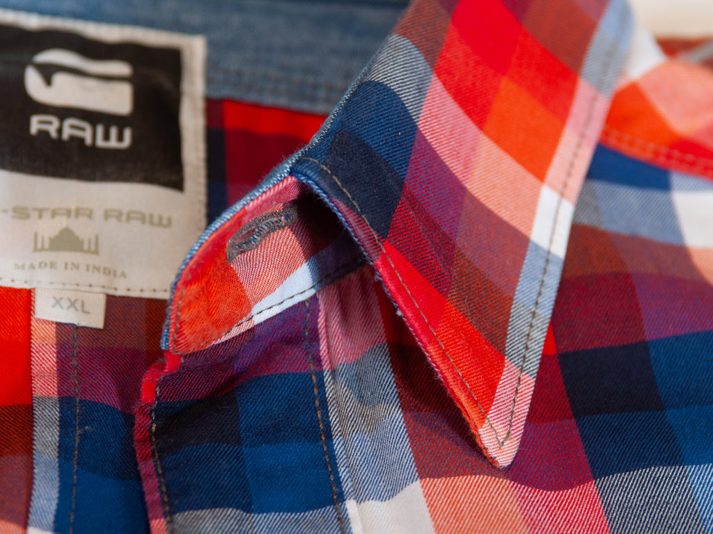 G-Star RAW Red Check Tunnel Louis Shirt