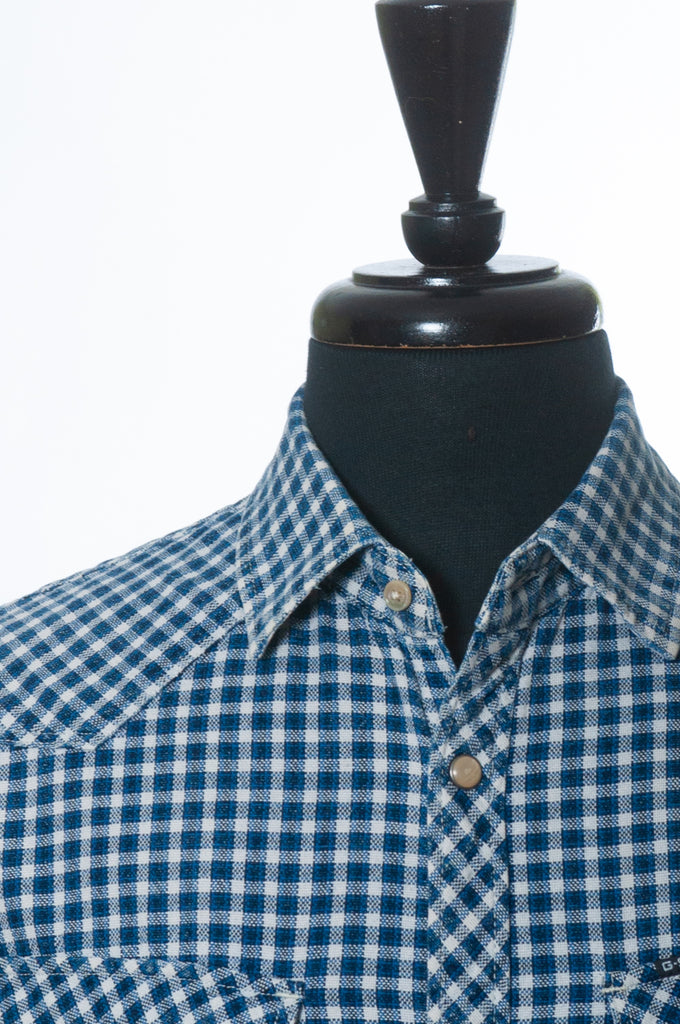G-Star RAW Blue Check 3301 Slim Fit Western Shirt