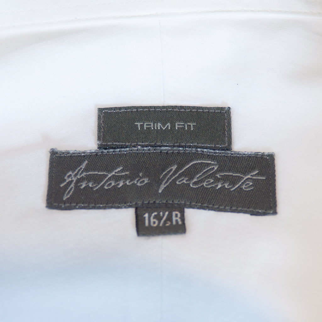 Antonio Valente White Trim Fit French Cuff Shirt