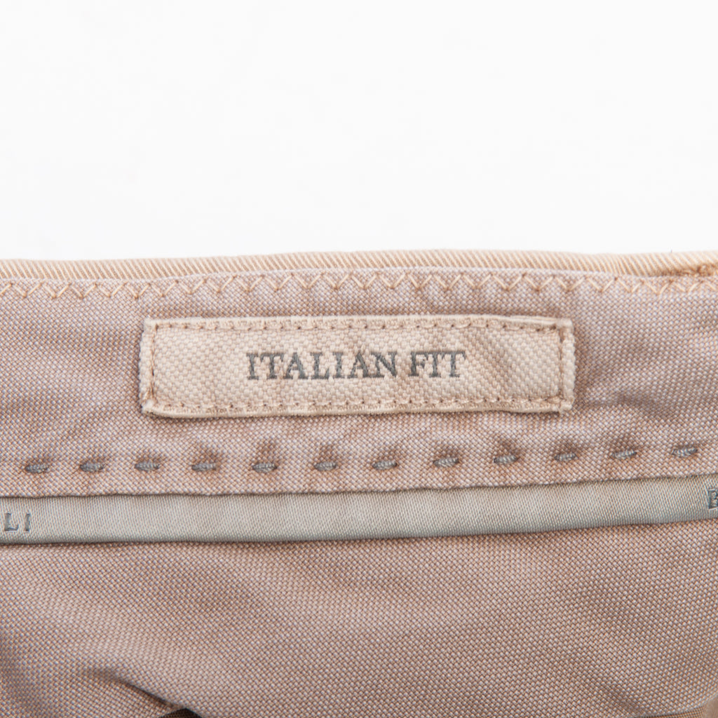 Brunello Cucinelli Light Brown Stretch Cotton Italian Fit Chinos