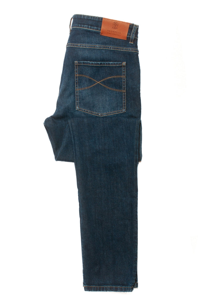 Brunello Cucinelli Blue Skinny Fit Jeans