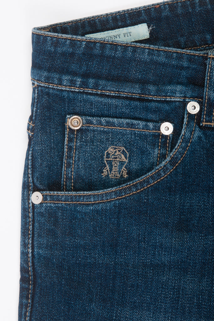 Brunello Cucinelli Blue Skinny Fit Jeans