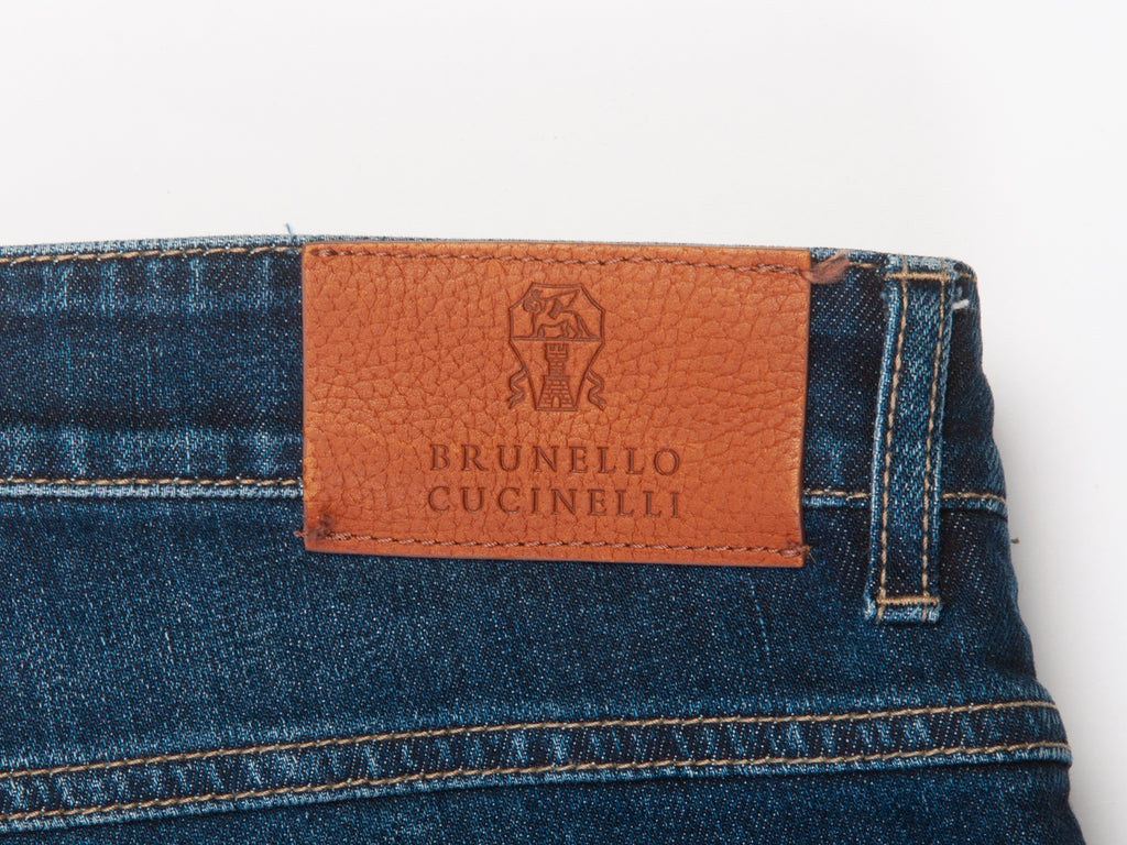 Brunello Cucinelli Blue Skinny Fit Jeans