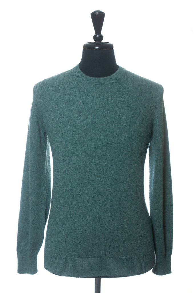Brunello Cucinelli Green Pure Cashmere Crewneck Sweater