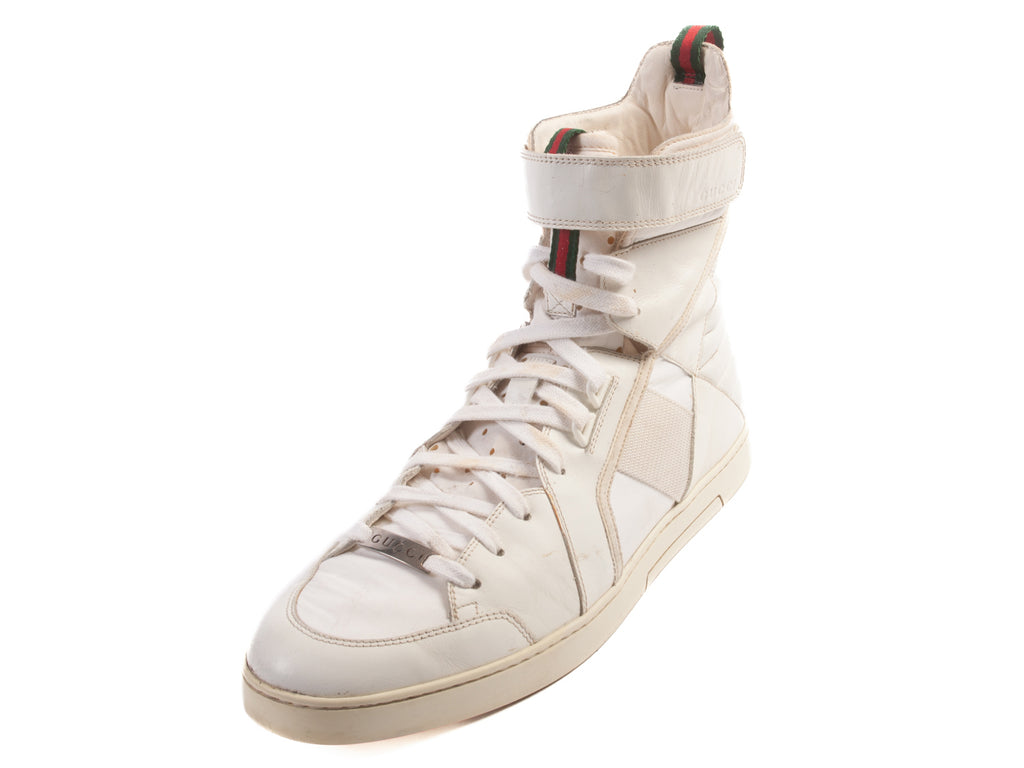 Gucci White Ultra High Top Sneakers