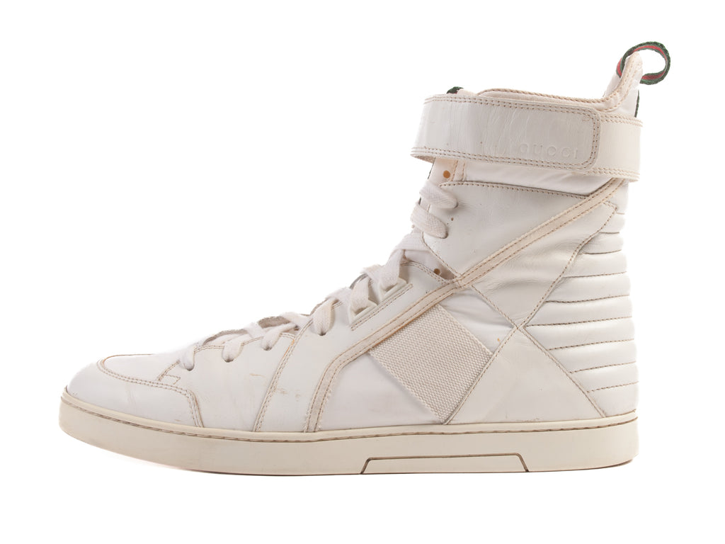 Gucci White Ultra High Top Sneakers