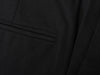 Giorgio Armani Black Cotton Twill Elastic Waist Pants
