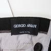 Giorgio Armani Black Cotton Twill Elastic Waist Pants