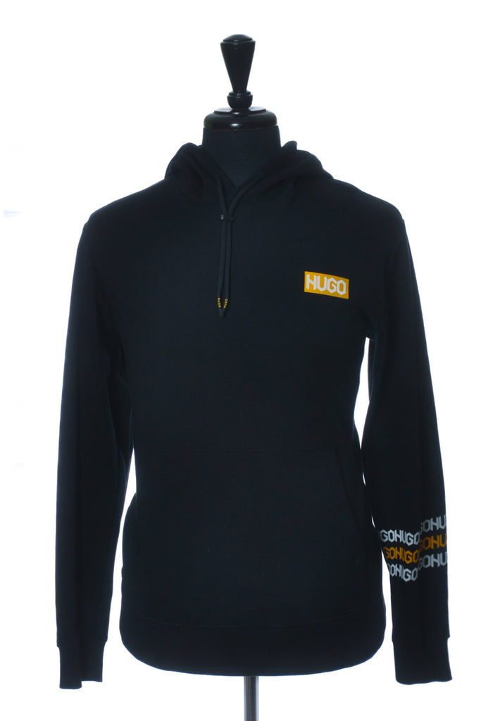 Hugo Boss Dozzi Black Text Hoodie and Sweat Pants Suit