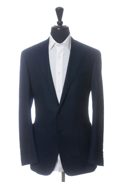 Canali Navy Blue Stretch Kei Blazer