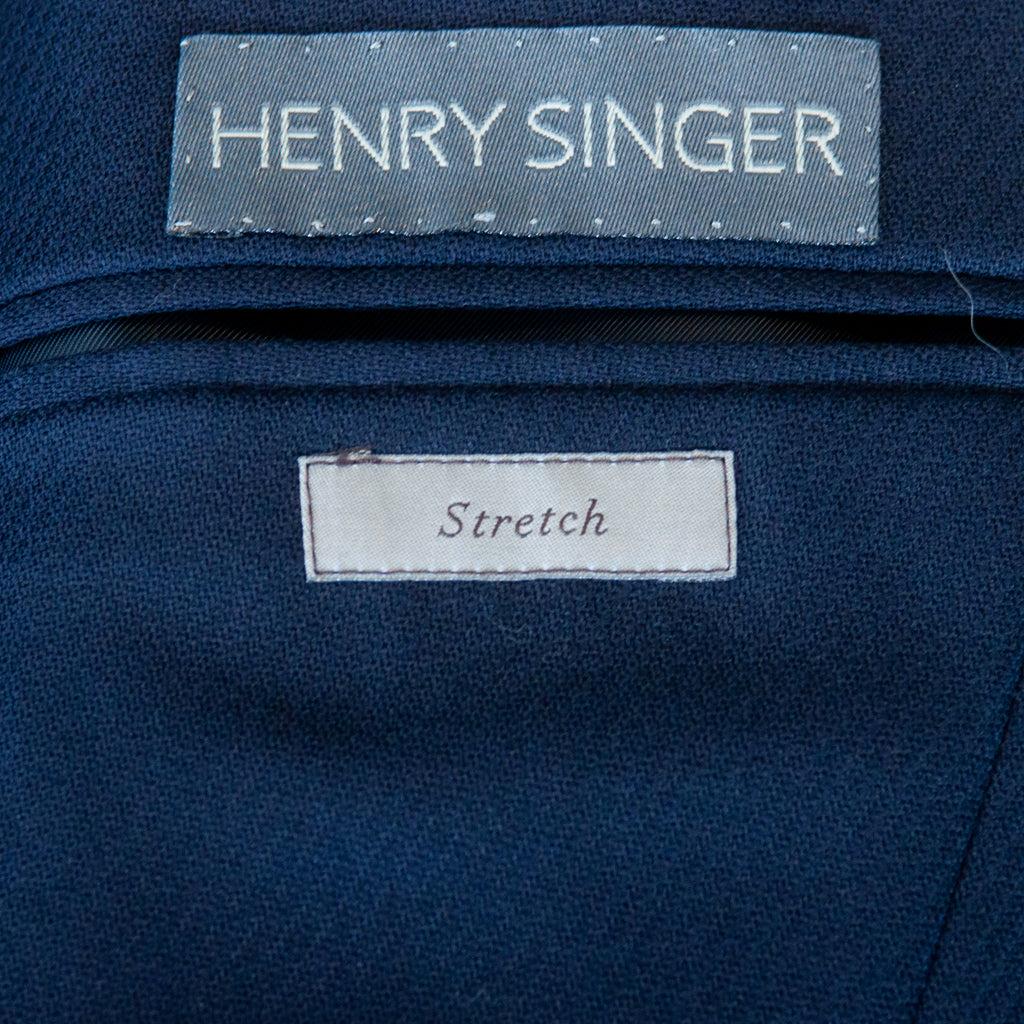 Canali Navy Blue Stretch Kei Blazer