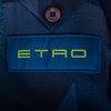 Etro Navy Blue Check Print Blazer