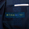 Etro Navy Blue Check Print Blazer