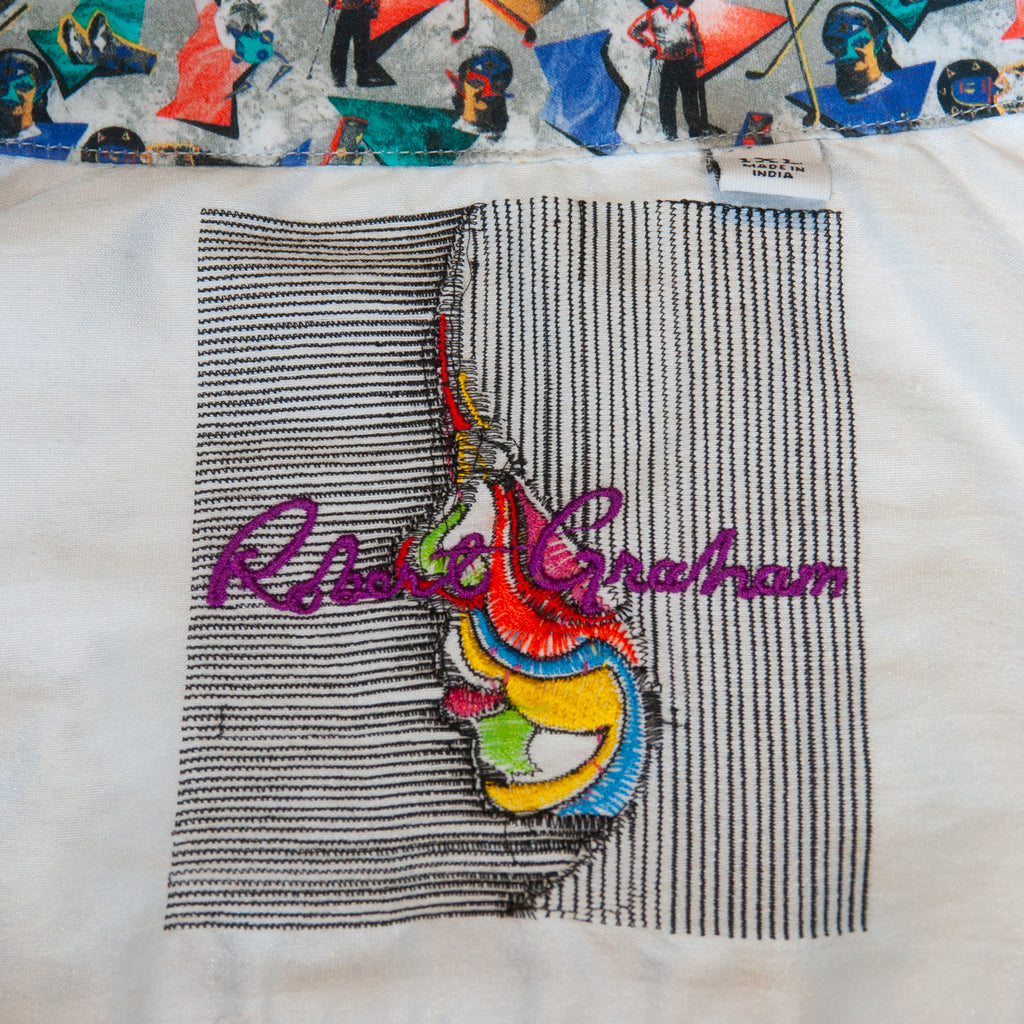 Robert Graham Black on White Print Short Sleeve Shirt