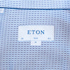 Eton Blue Patterned Slim Fit Dobby Dress Shirt