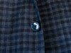 Corneliani Brown on Grey Check Silk Linen Cashmere Academy Blazer